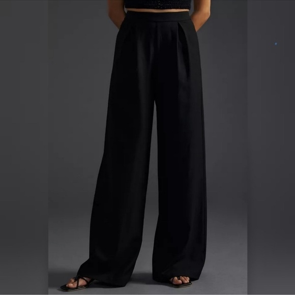 Anthropologie Pants - Anthropologie Hutch Pleated Wide Leg Black Pants